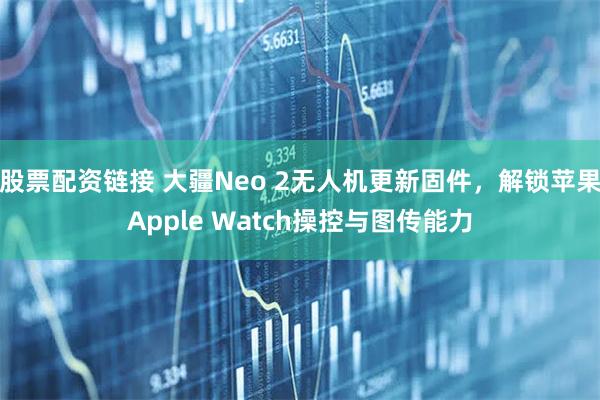股票配资链接 大疆Neo 2无人机更新固件，解锁苹果Apple Watch操控与图传能力